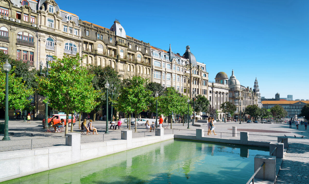 View of Avenida dos Aliados in Porto
