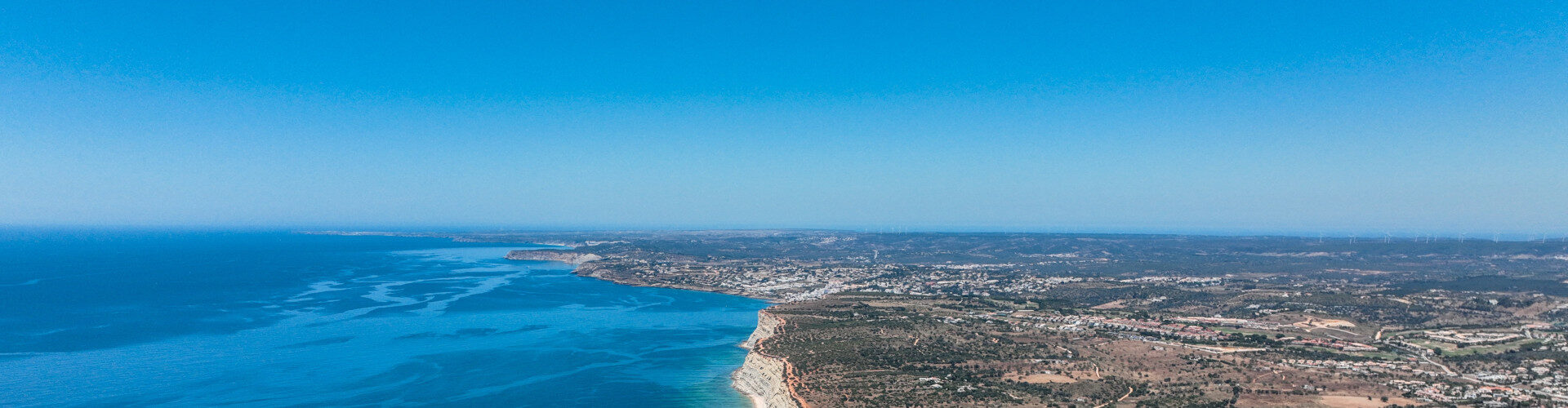 Aerial view of the Algarve, near the coast