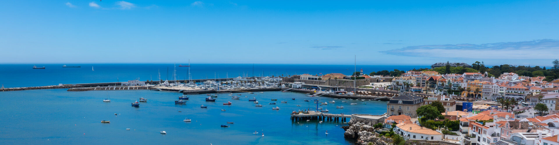 Portugal - Aerial view of the Cascais bay
