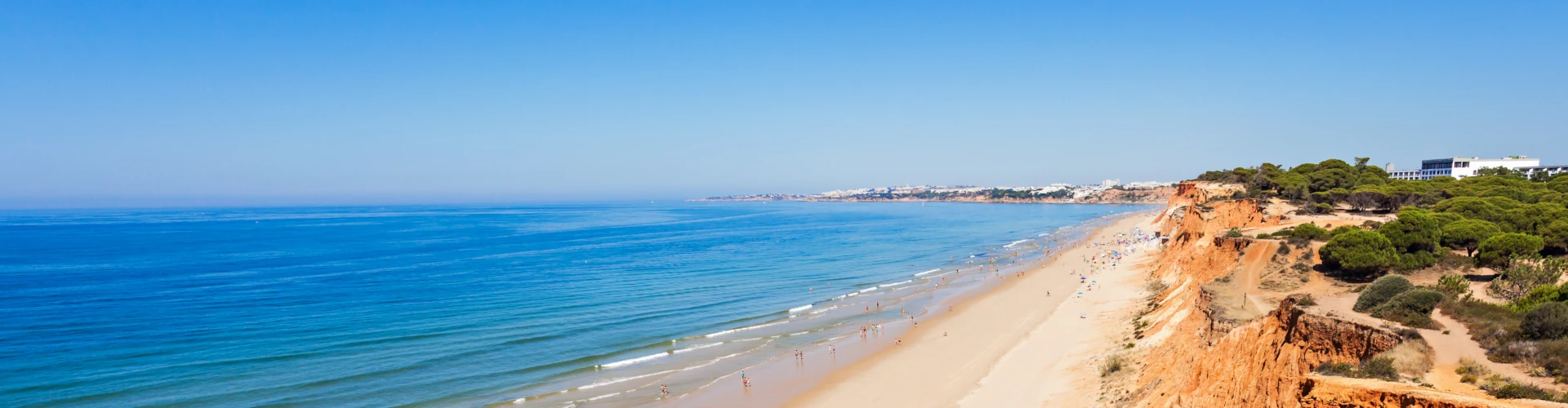 Long coastal beach in Portugal