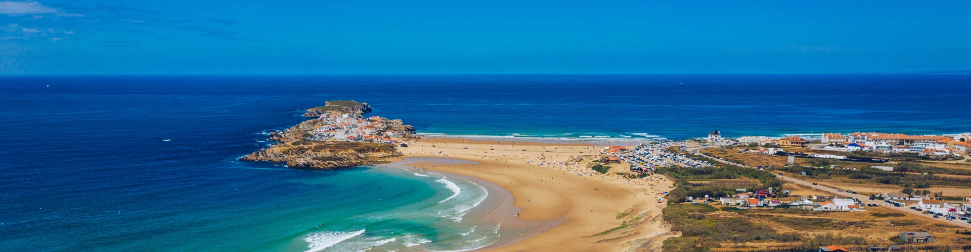 Beach and coastline aerial view, Portugal