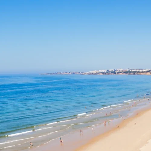 Long coastal beach in Portugal