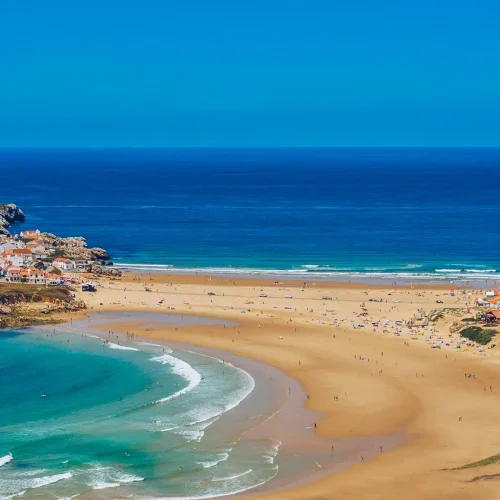 Beach and coastline aerial view, Portugal